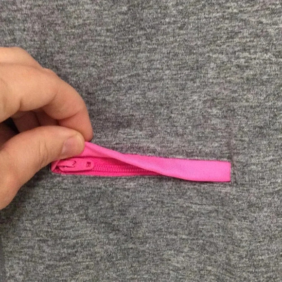 Gym Go Grey Pink Athletic Zip Jacket size 7-8 Medium Girls - Picture 7 of 7